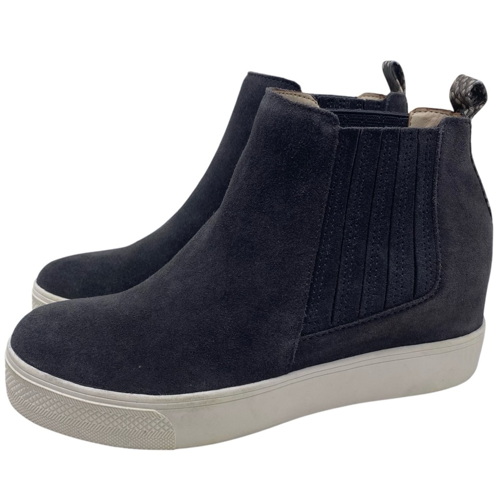 Dolce Vita Womens Shoes Wylee Sneaker Booties Sz 6.5 Gray Suede Leather Ankle